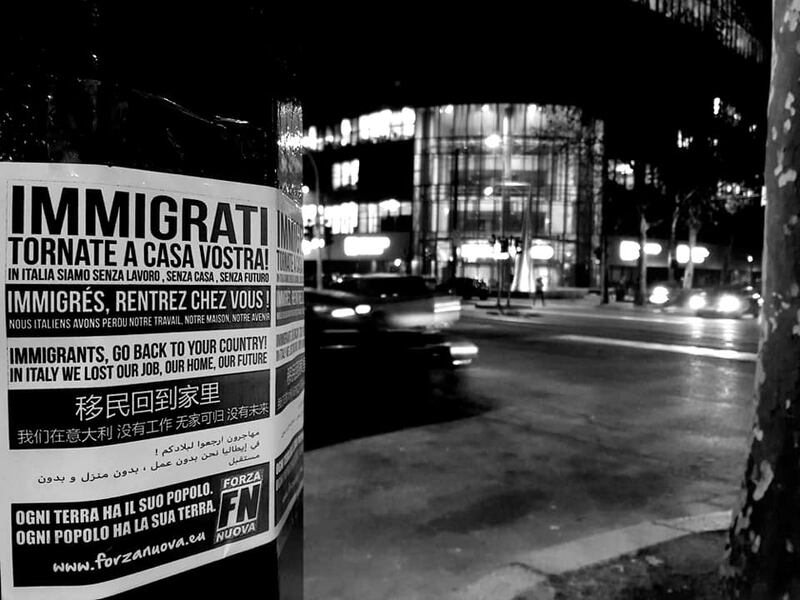 I volantini anti immigrati di Fn 3