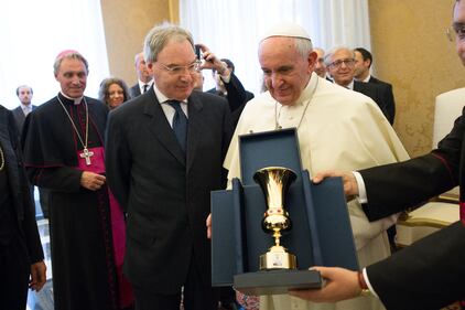 Papa Francesco riceve le squadre di Napoli e Fiorentina 9