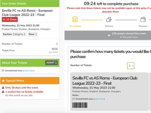 Mille euro a biglietto: gli affari dei bagarini su Siviglia-Roma