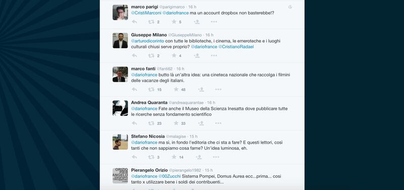 Dario Franceschini contestato su Twitter 21