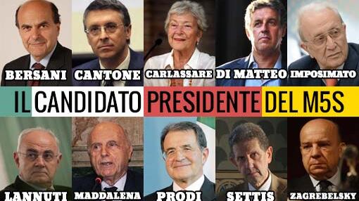 I grillini lanciano le Quirinarie: ci sono anche Prodi e Bersani