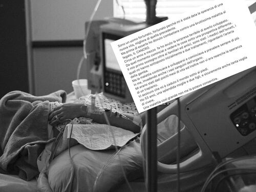 "Non si muore solo di Covid": la straziante lettera di un malato di tumore