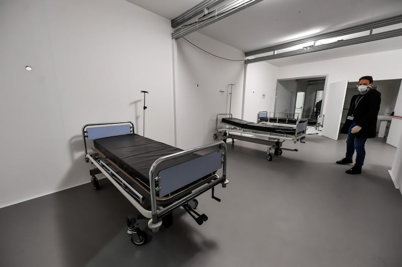 Il modello dell’ospedale che sorgerà all'interno di Fiera Milano 3