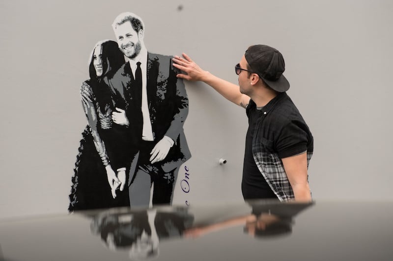 Meghan Markle e il Principe Harry, murales per il Royal Wedding 1