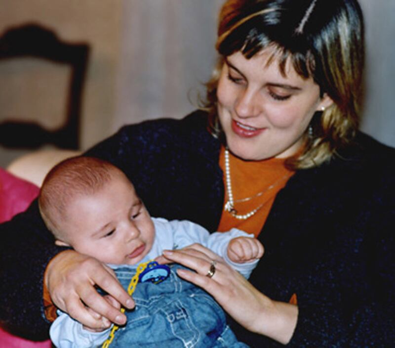 Raffaella Castagna con il piccolo Youssef