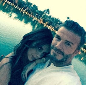 David Beckham, reunion delle Spice Girls per il compleanno 7