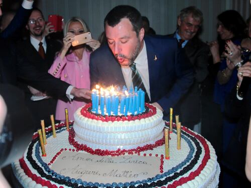 La festa di compleanno di Matteo Salvini
