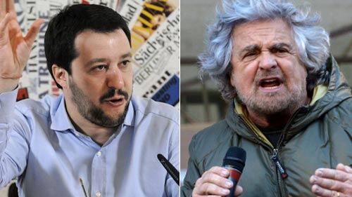 Grillo-Salvini, duro scontro sui social