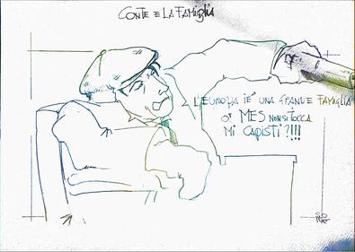 La vignetta del giorno - Conte, il Mes e la famiglia 1