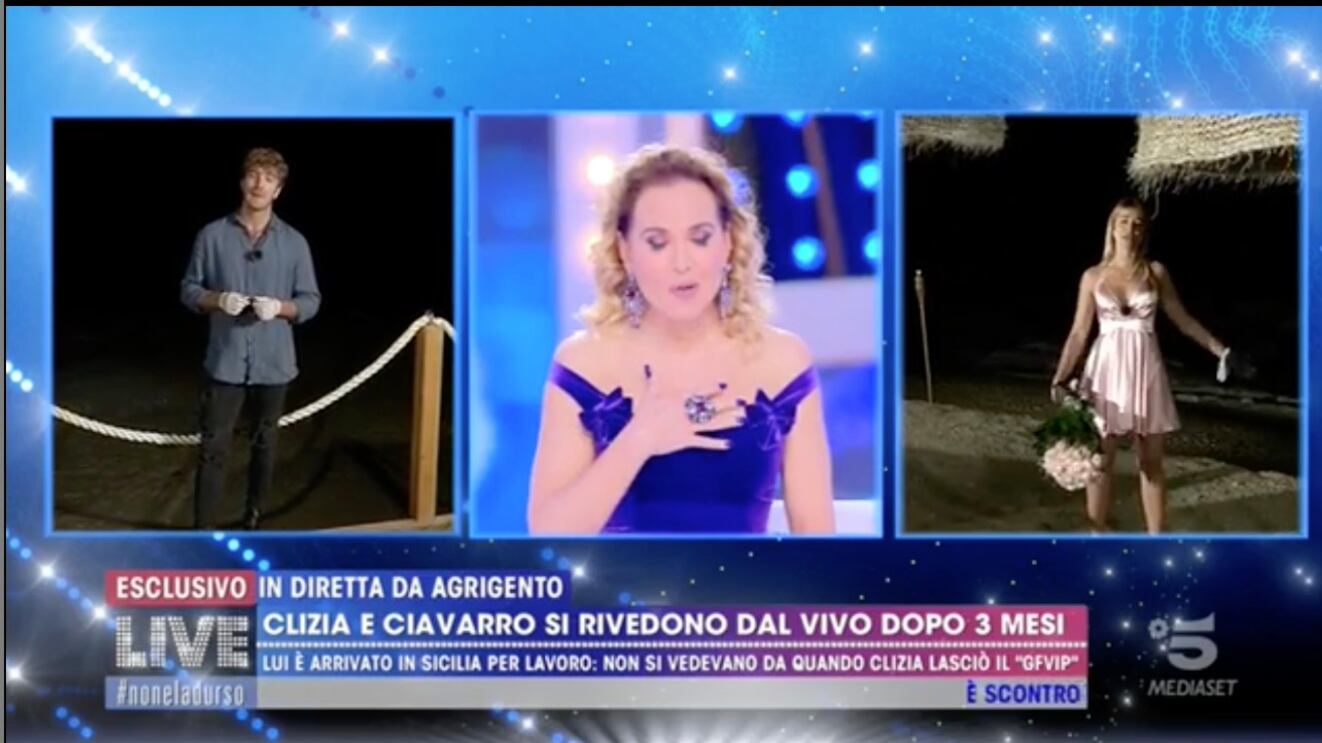 Paolo e Clizia si erano già visti. Barbara D’Urso li smaschera: "Perché questa sceneggiata?"