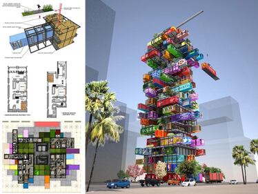 Un palazzo come Tetris, le case sono container 7