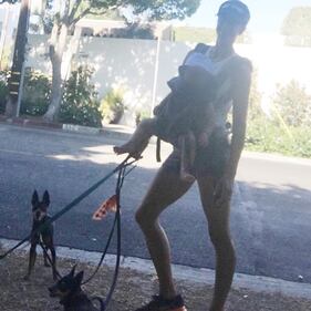 Elisabetta Canalis, a tutta famiglia dall'Italia a Malibu 10