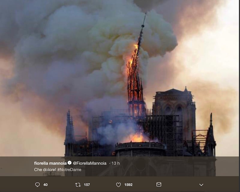 Notre Dame brucia, le reazioni vip: foto 10