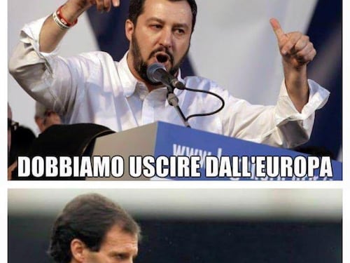 Salvini e Allegri e quella vignetta sul web sulla Juve