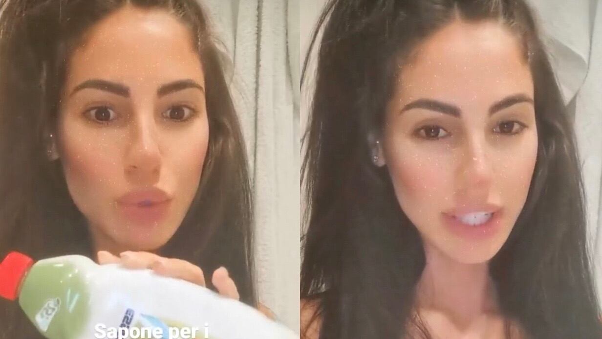 Giulia De Lellis usa il sapone dei piatti per sgrassare i capelli. E in rete la prendono in giro