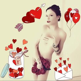 Naike Rivelli nuda per San Valentino 2
