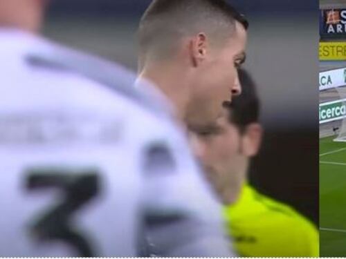 "Basta...". Il faccia a faccia tra Cr7 e l'arbitro
