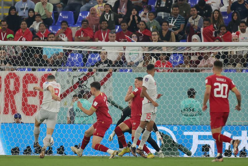 Remo Freuler segna il 2-3 in Serbia-Svizzera