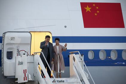 L'arrivo a Fiumicino di Xi Jinping 10