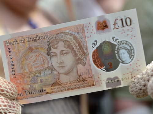 La nuova sterlina è "made in Italy". E cita (male) Jane Austen