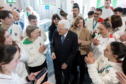 Mattarella al Villaggio olimpico di Milano 16