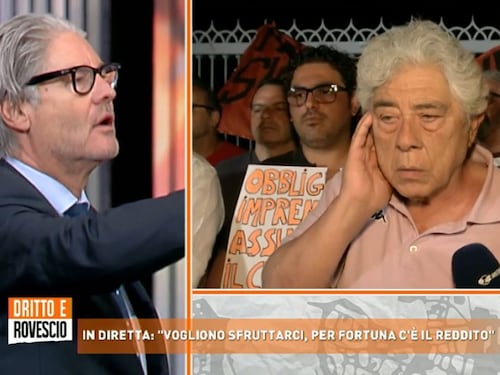 "Vaffa", "Lei è una vergogna". Da Del Debbio bagarre sul reddito grillino