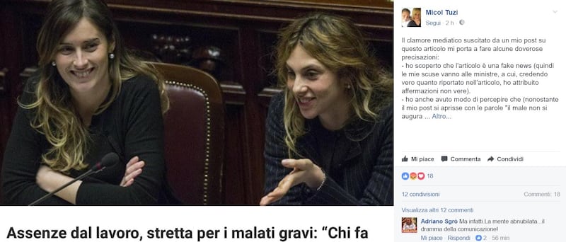 post contro Madia