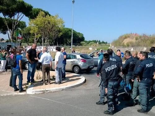 La manifestazione contro i profughi