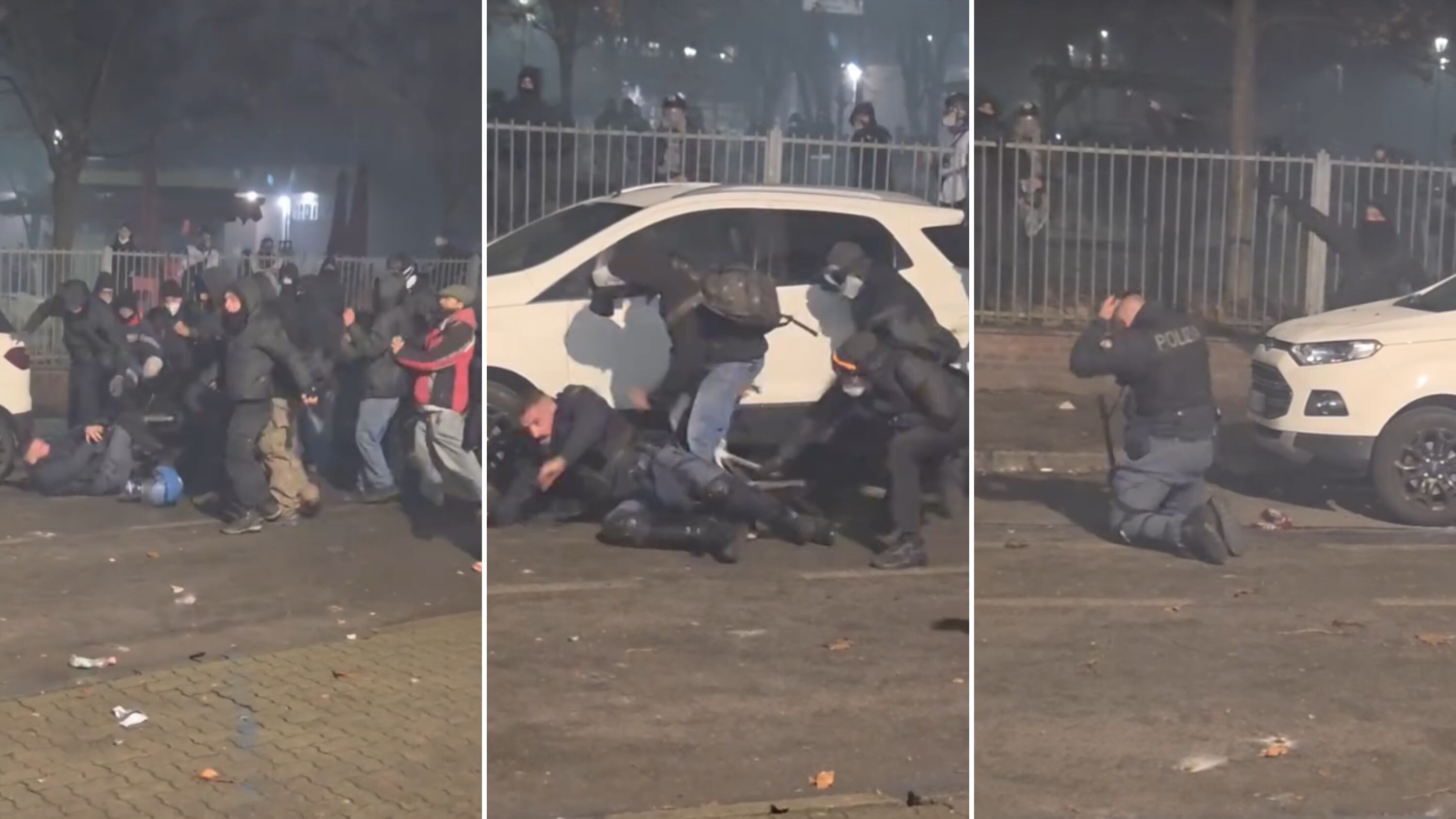 Askatasuna, il bilancio della guerriglia: un centinaio di feriti tra gli agenti. Preso uno dei pestatori del poliziotto accerchiato: ecco chi è