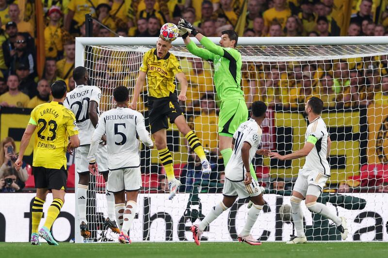Courtois parata Borussia Dortmund Real Madrid