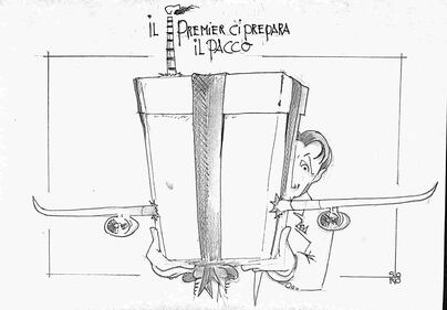 La vignetta del giorno: il premier ci prepara il "pacco" 1