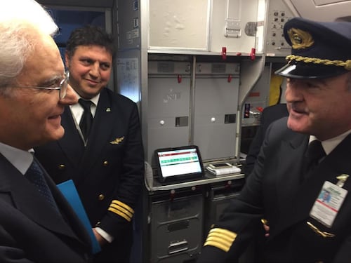 Mattarella a Palermo con un aereo di linea