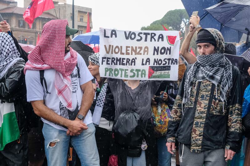 Manifestazione per la palestina di Roma 3