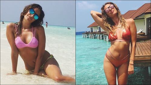 Le foto sexy di Valentina Allegri: "Partenza per Barcellona" 2