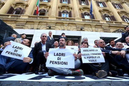 Esodati, Salovini guida l'occupazione del Mef 8