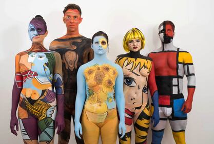 Londra, tele umane per promuovere l'arte 5