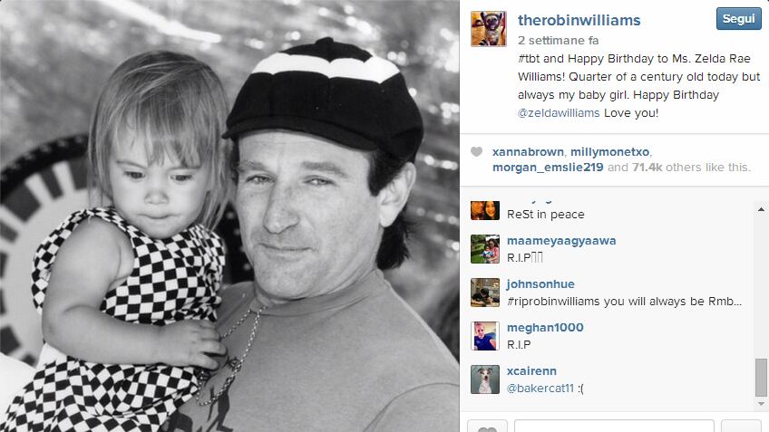 La figlia di Robin Williams ritorna su Twitter