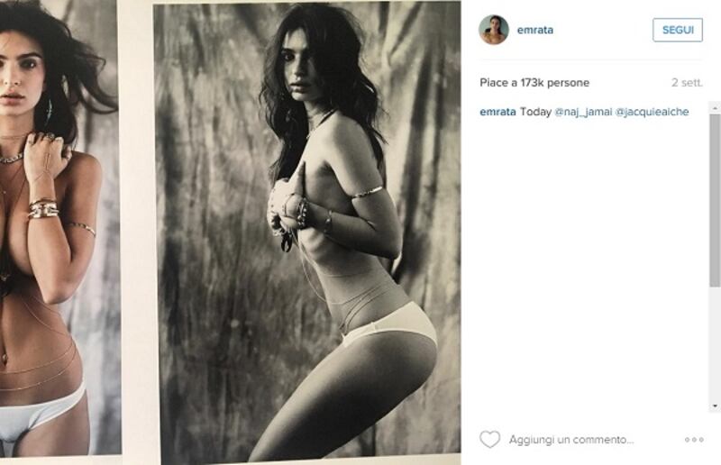 Emily Ratajkowski, seflie nudo allo specchio come Kim Kardashian: foto 8