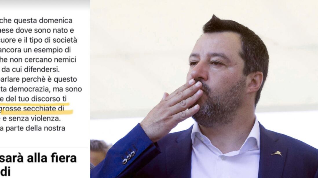 L'attacco choc a Salvini sul web: "Spero che sarai ricoperto di m..."