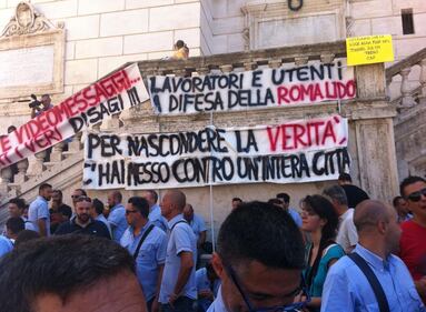 Sciopero dipendenti Atac in Campidoglio 3