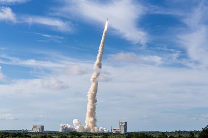 Guyana francese, il lancio del satellite Edrs 4