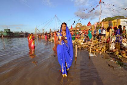 India, le celebrazioni per la festività Indu di Chhath 2