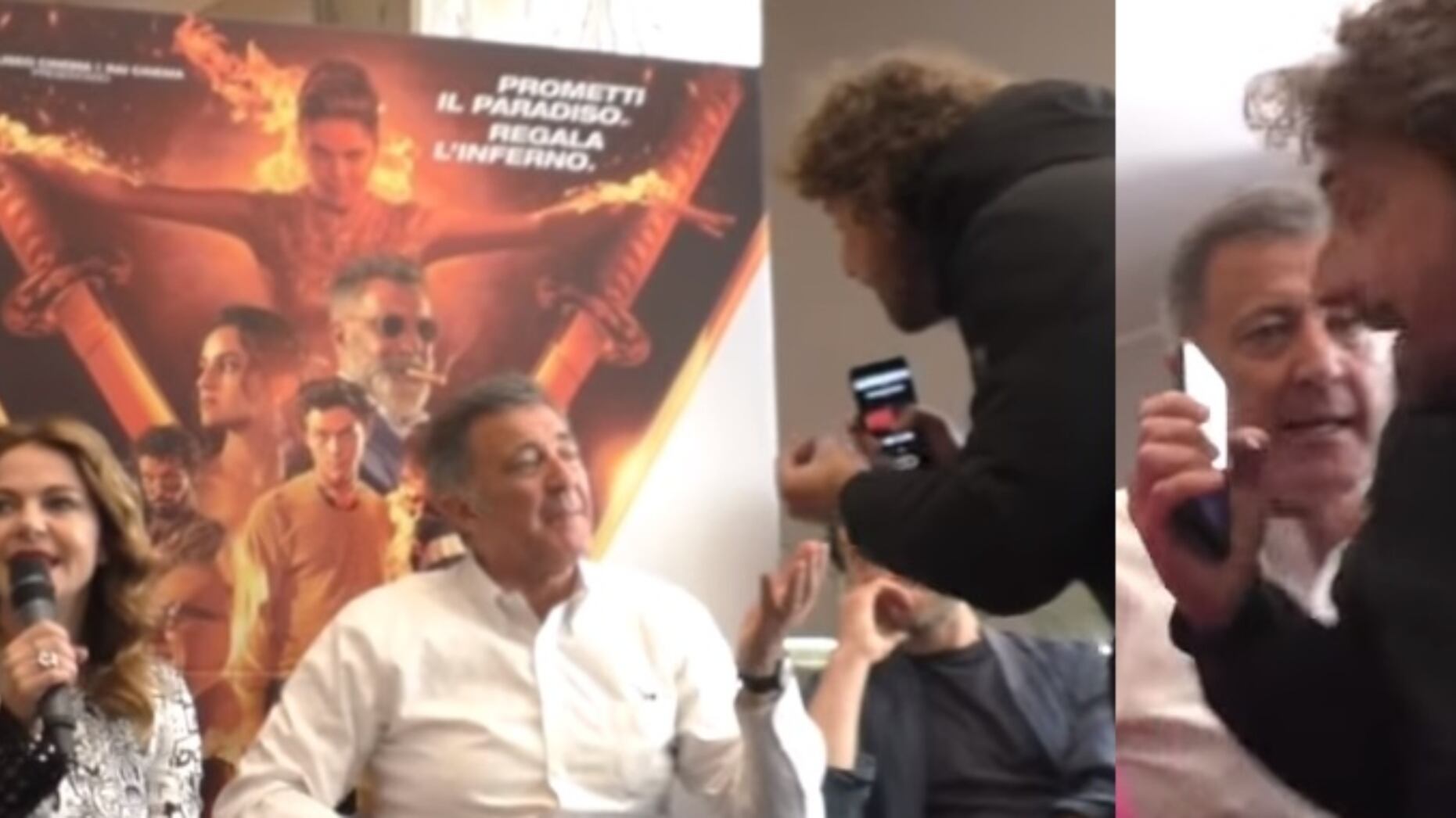 Luca Barbareschi furibondo caccia via l'inviato de Le Iene