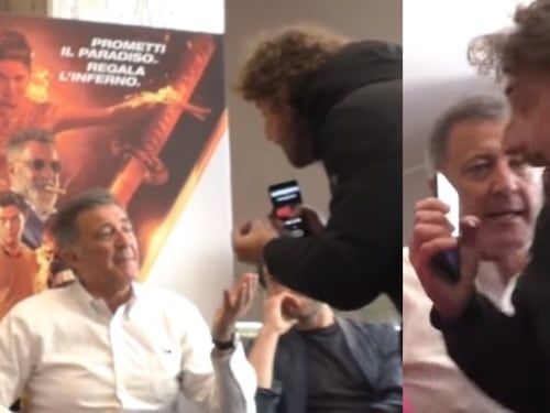 Luca Barbareschi furibondo caccia via l'inviato de Le Iene