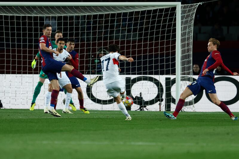 Vitinha tiro Barcellona PSG