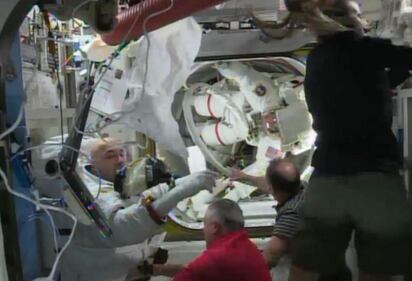 Luca Parmitano sulla Stazione spaziale 2