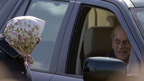 Principe Filippo in auto per l'Horse Show 9