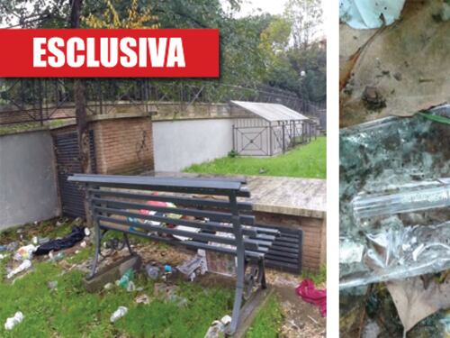 Villa Chigi, il parco dove regnano i tossici e il degrado