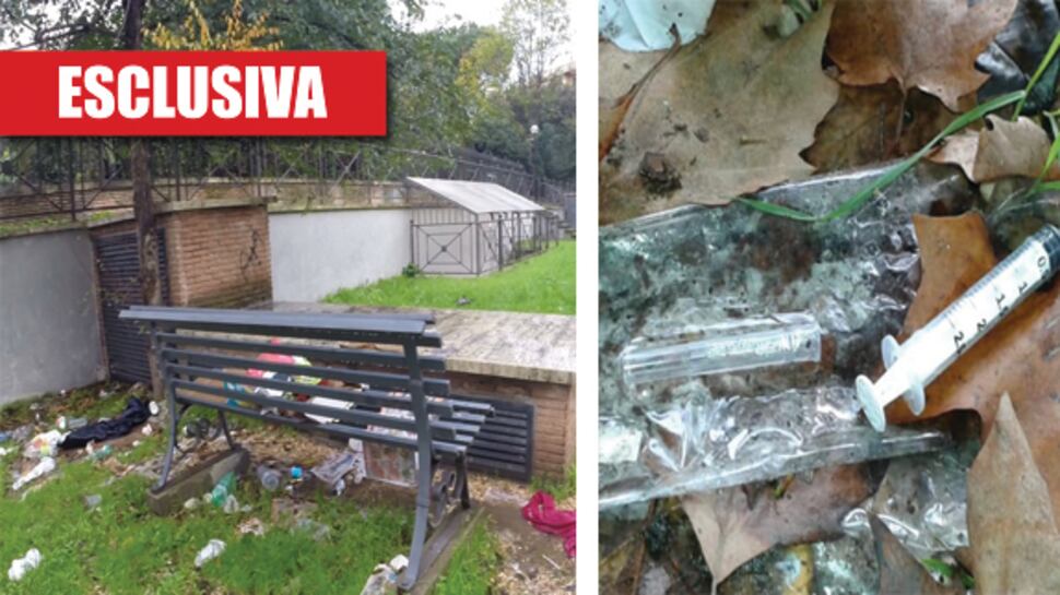 Villa Chigi, il parco dove regnano i tossici e il degrado