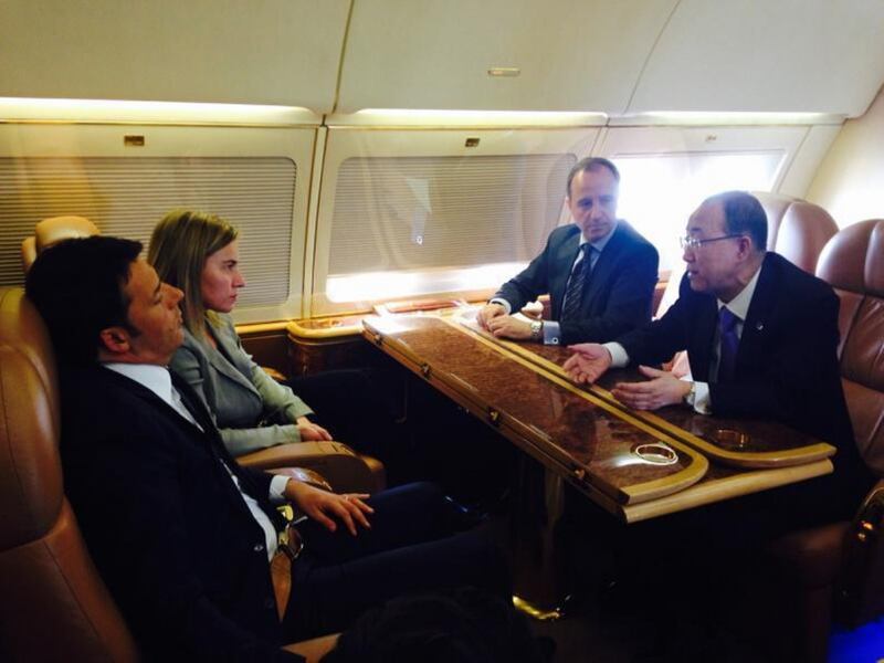 Ban Ki-moon in Sicilia con Renzi e Mogherini 2